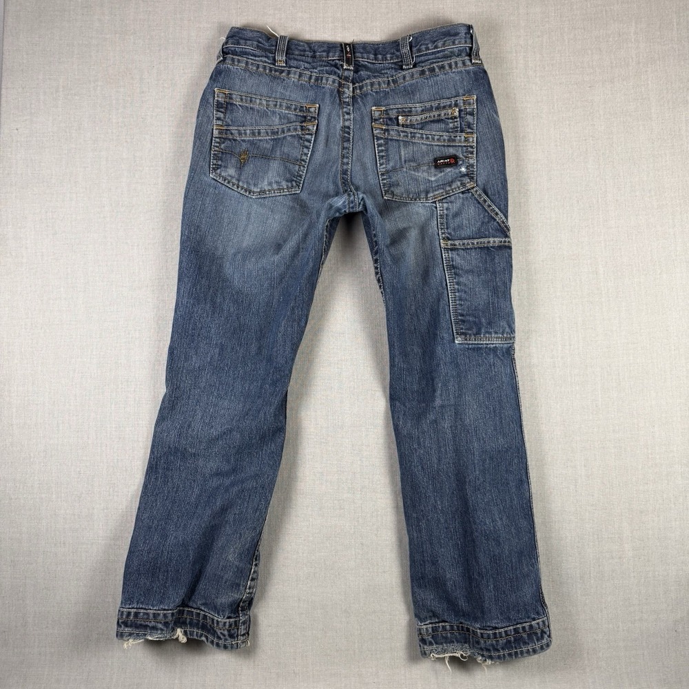 Ariat Jeans Men's Size 32x32 M4 FR Relaxed Boot Cut Carpenter Denim Dark Wash - Picture 5 of 8